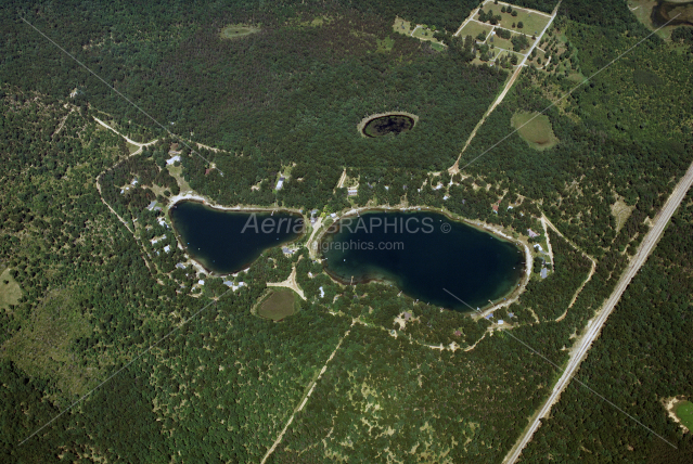 Townsend Lake & Hamlin Lake in Lake County, Michigan